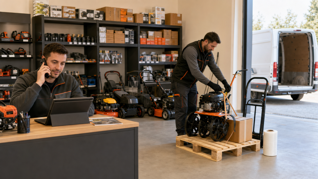 showroom și depozit TehnoUtil din Bacău