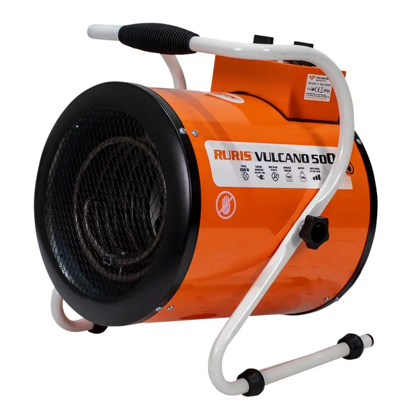 Aerotermă electrică RURIS VULCANO 500 - 5 kW, 411 m³/h