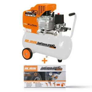 Compresor RURIS AirPower 2400PLUS - 24 l, 180 l/min, 8 bar, kit 5 piese