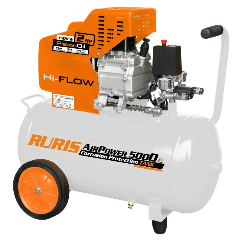 Compresor de aer RURIS AirPower 5000 - rezervor 50 l, 180 l/min, 8 bar
