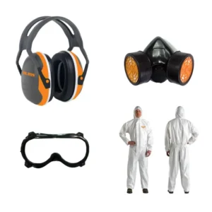 Kit de protecție pentru atomizor RURIS - cască, mască, ochelari și salopetă