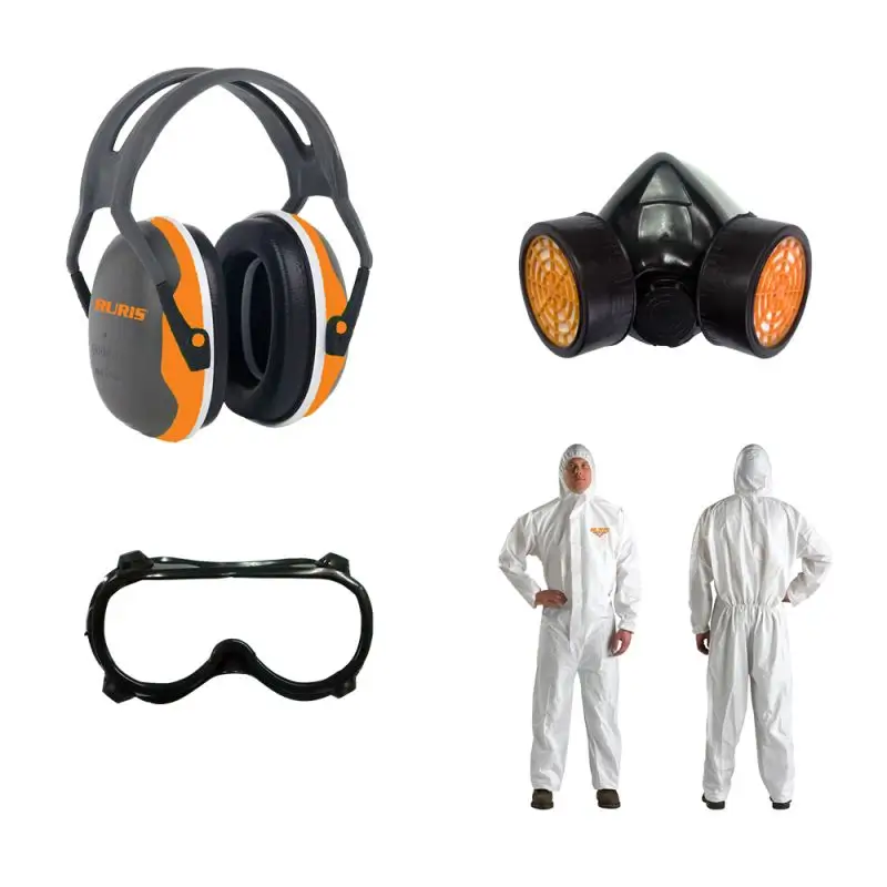 Kit de protecție pentru atomizor RURIS - cască, mască, ochelari și salopetă