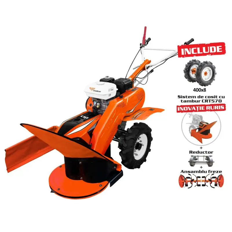 Motosapă RURIS 6500CRT - 7 CP, 83 cm, roți 4.00-8 și sistem de cosit
