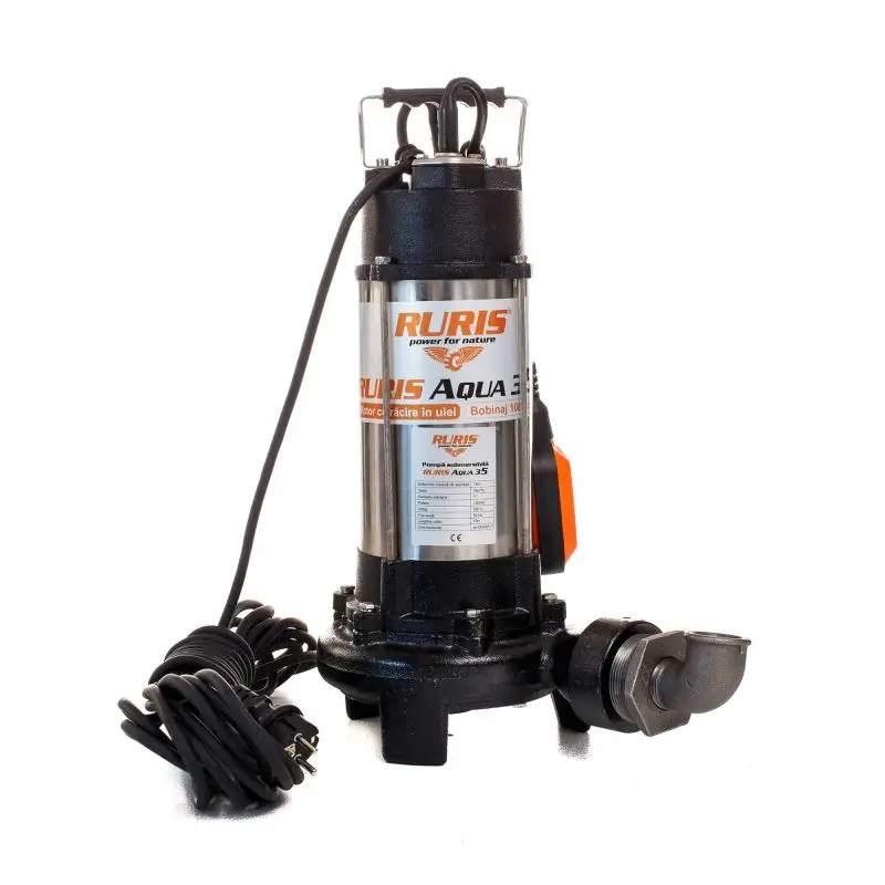 Pompă submersibilă RURIS Aqua 35 - apă murdară, 1300 W, 18 m³/h, H max. 12 m