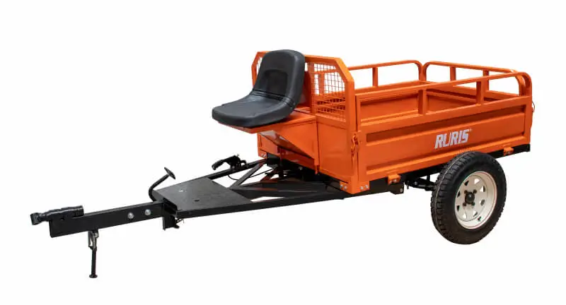 Remorcă RURIS 550S pentru motosapă/motocultor - 550 kg, basculare manuală